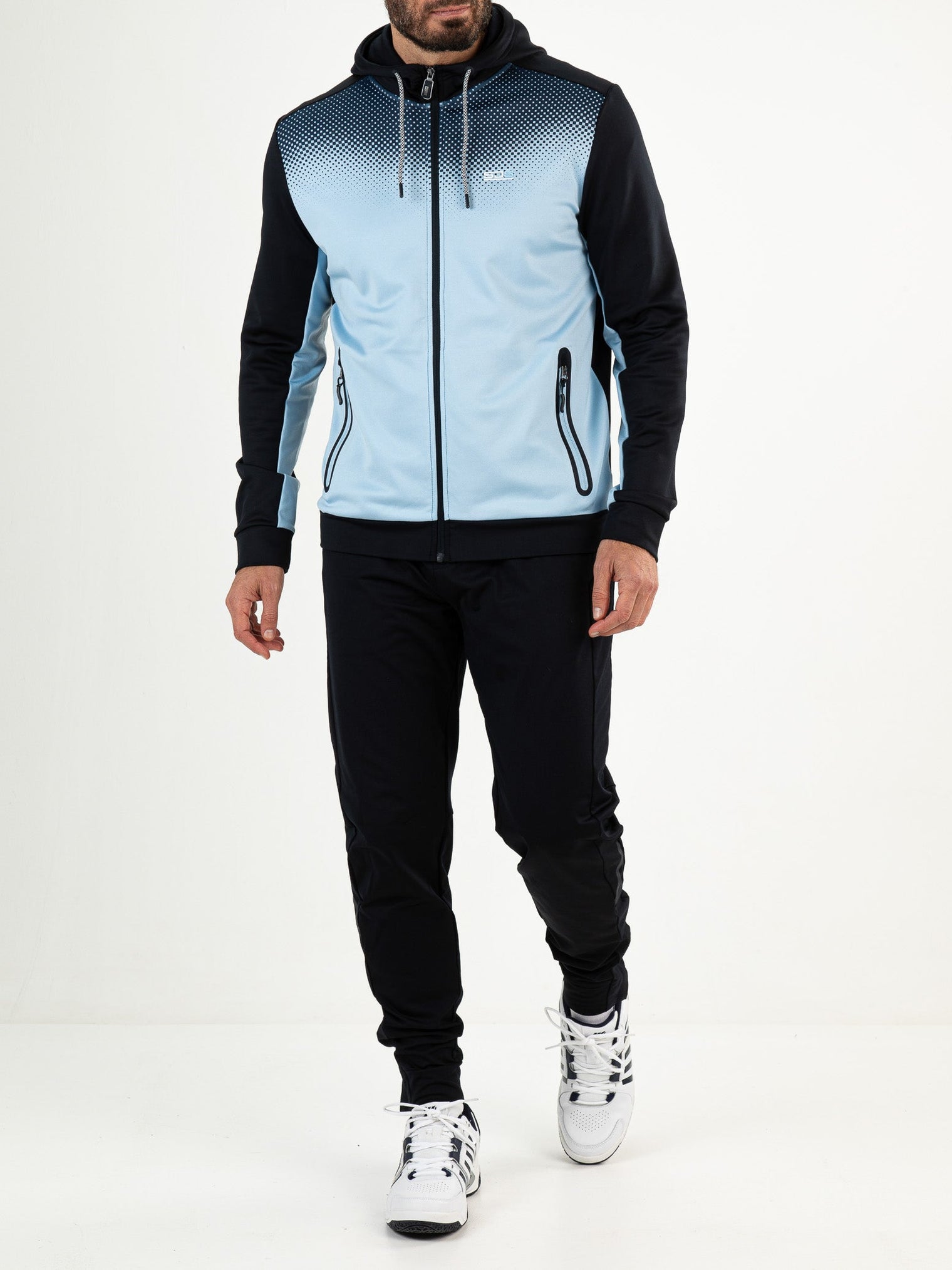 AAYAN Powder Blue - Man Hooded jacket - Tenniskleding - Blauw