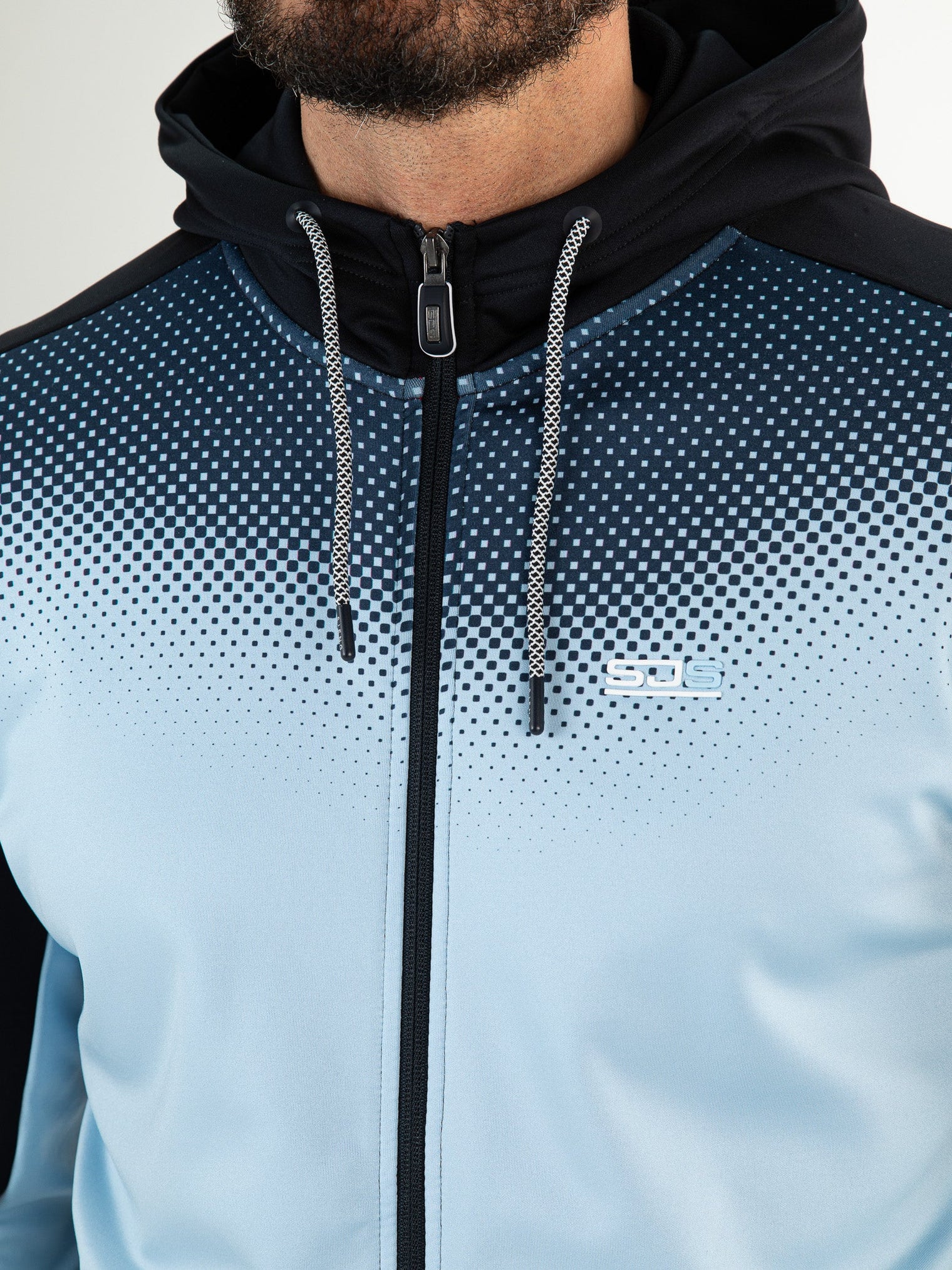 AAYAN Powder Blue - Man Hooded jacket - Tenniskleding - Blauw