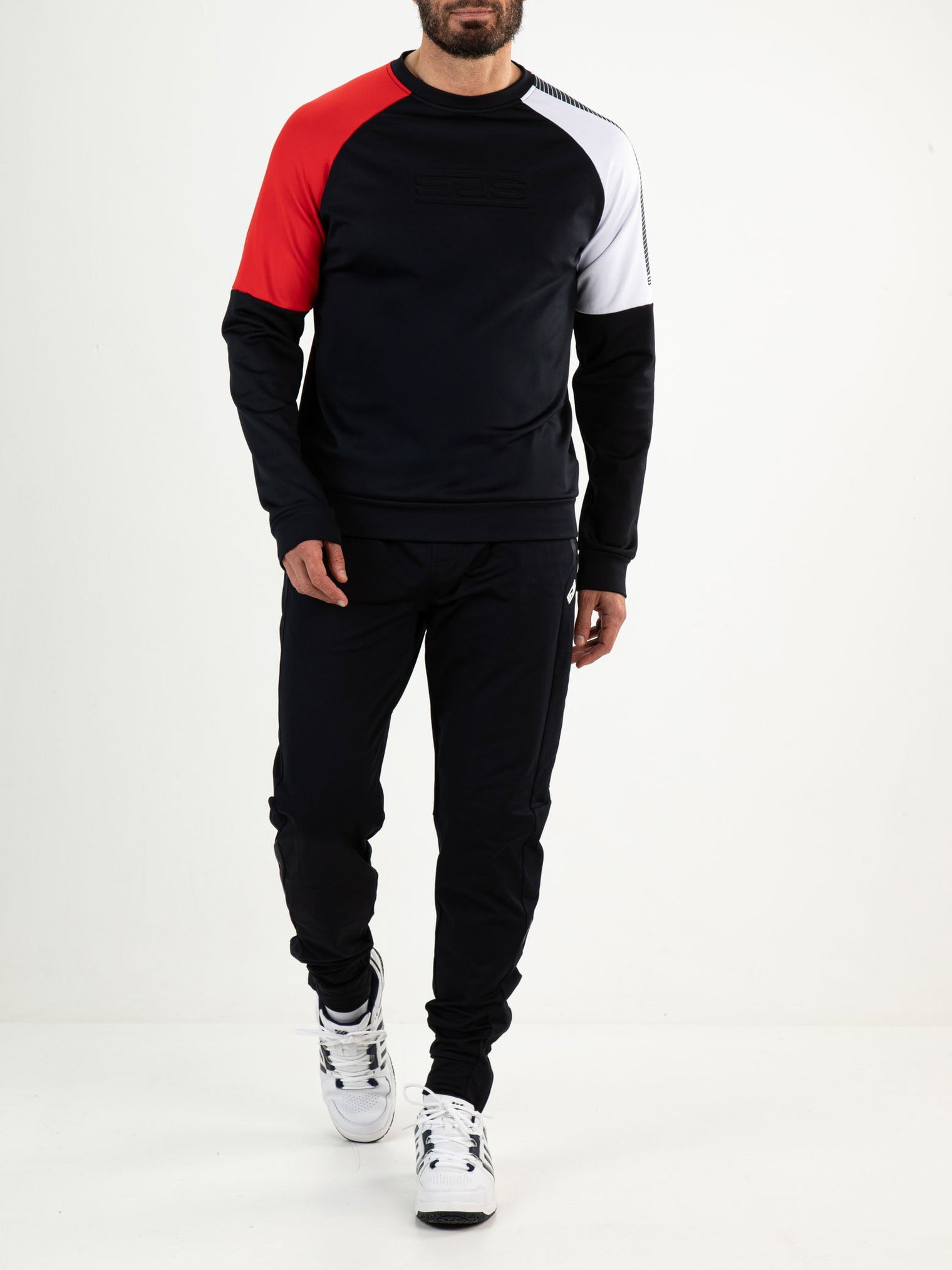 ADESH Dark Blue - Man Crewneck - Tenniskleding - Blauw