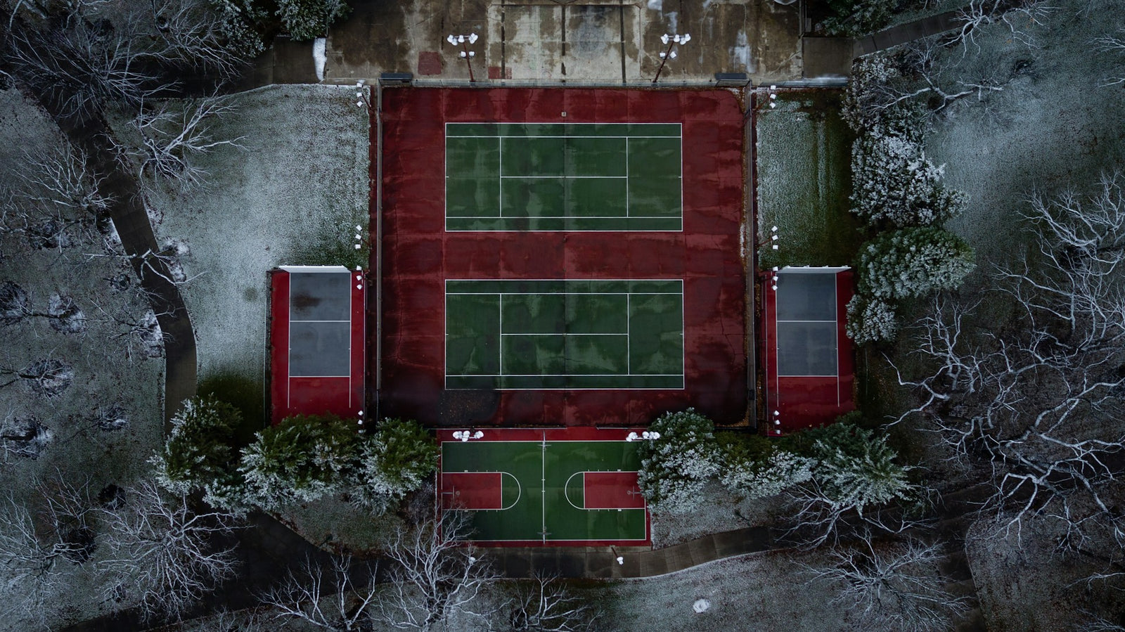 winter tennis court