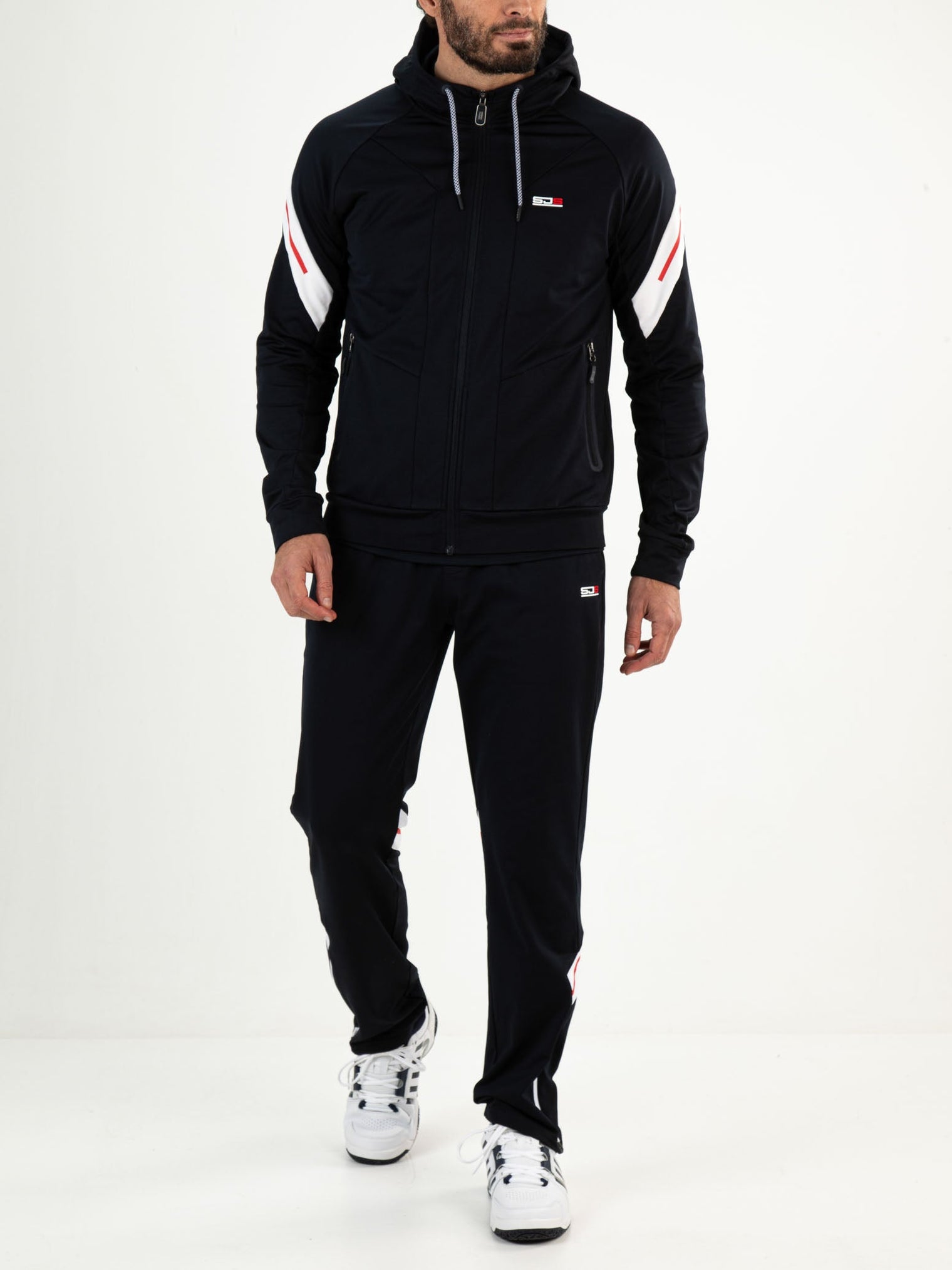 ANGUS Dark Blue - Man Hooded jacket - Tenniskleding - Blauw