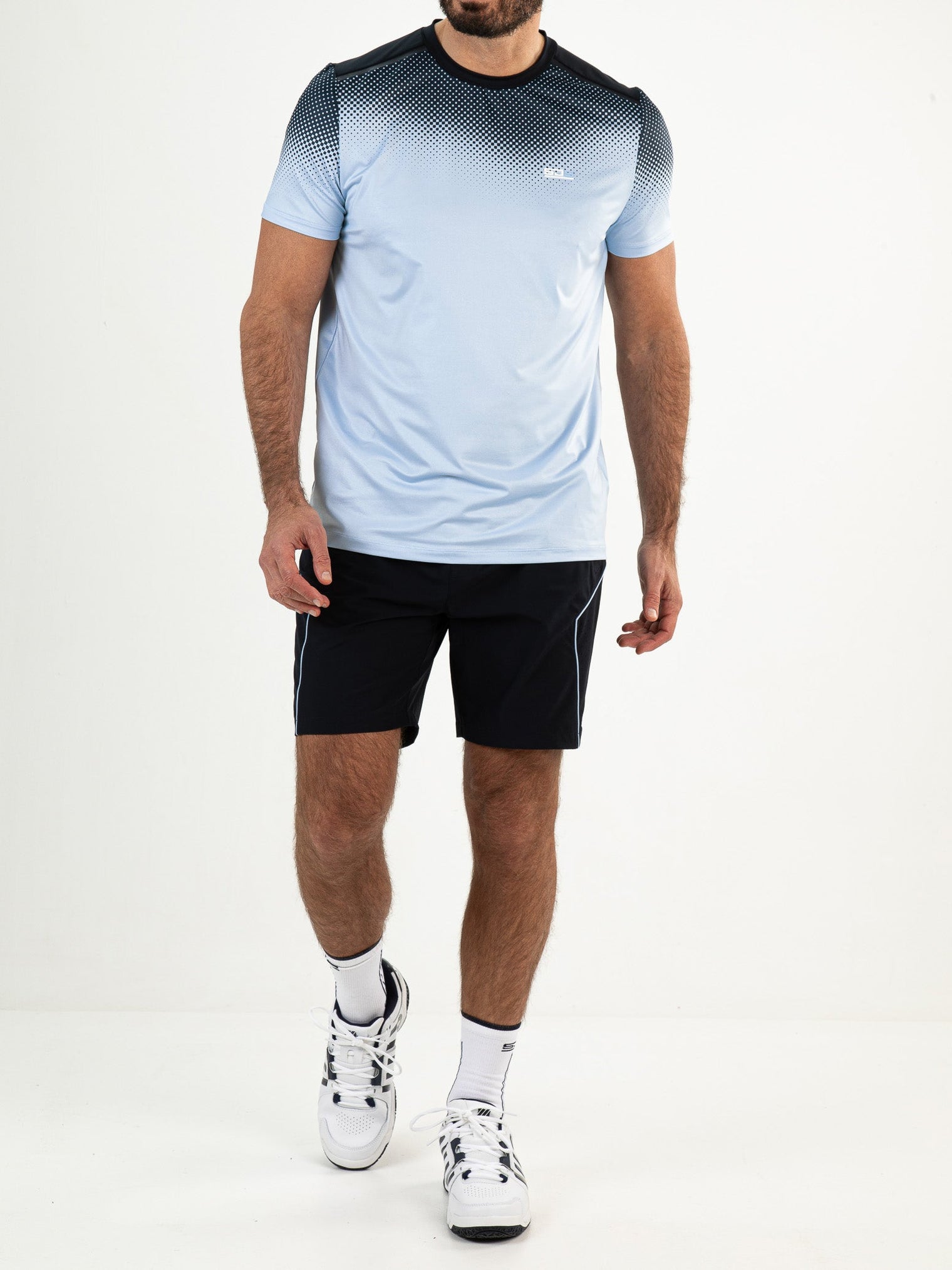 BENICO Powder Blue - Man tee - Tenniskleding - Blauw