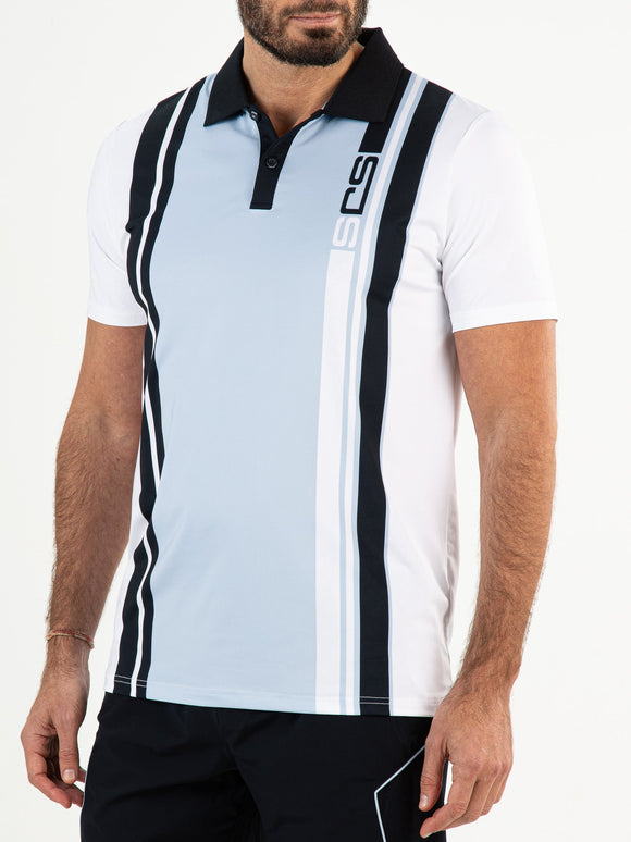 CARLOS Powder Blue - Man polo - Tenniskleding - Blauw