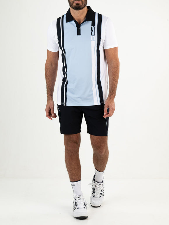 CARLOS Powder Blue - Man polo - Tenniskleding - Blauw
