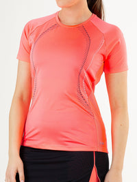HESTER Flame Coral - Lady Tee - Tenniskleding - Roze