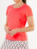 IMKE Flame Coral - Lady tee - Tenniskleding - Roze
