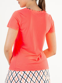 IMKE Flame Coral - Lady tee - Tenniskleding - Roze