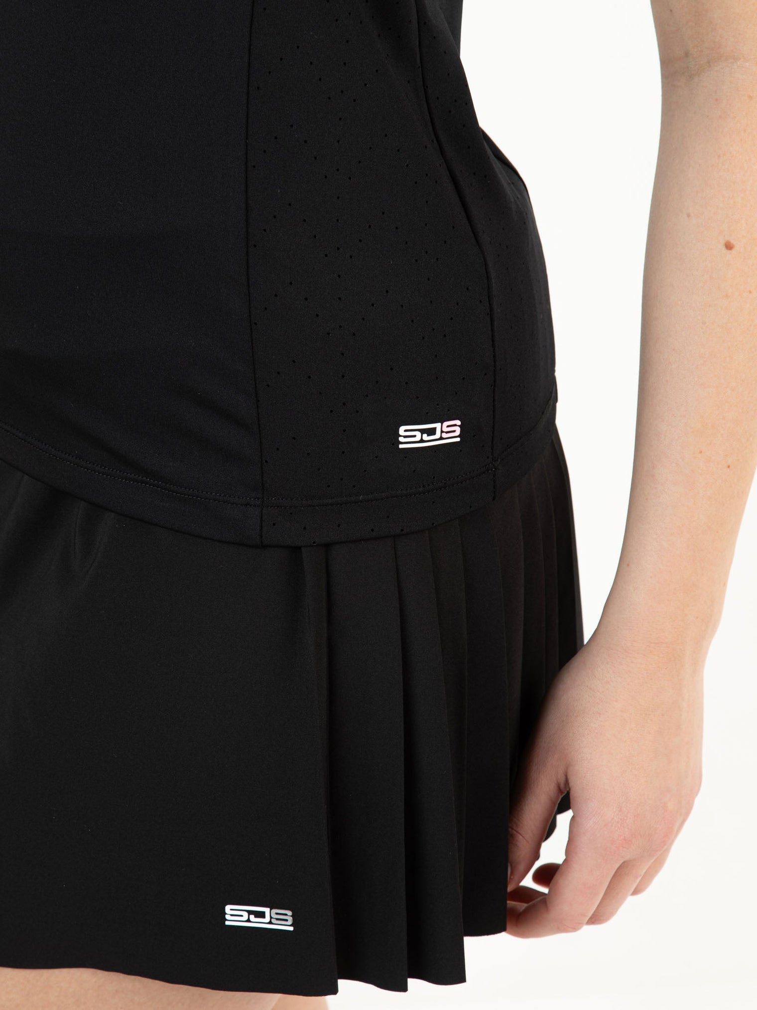 JACINTHA Black - Lady sleeveless Polo - Tenniskleding - Zwart