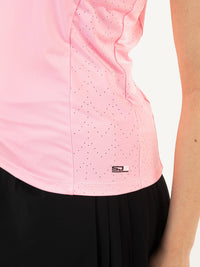 JACINTHA Sorbet Pink - Lady sleeveless Polo - Tenniskleding - Roze