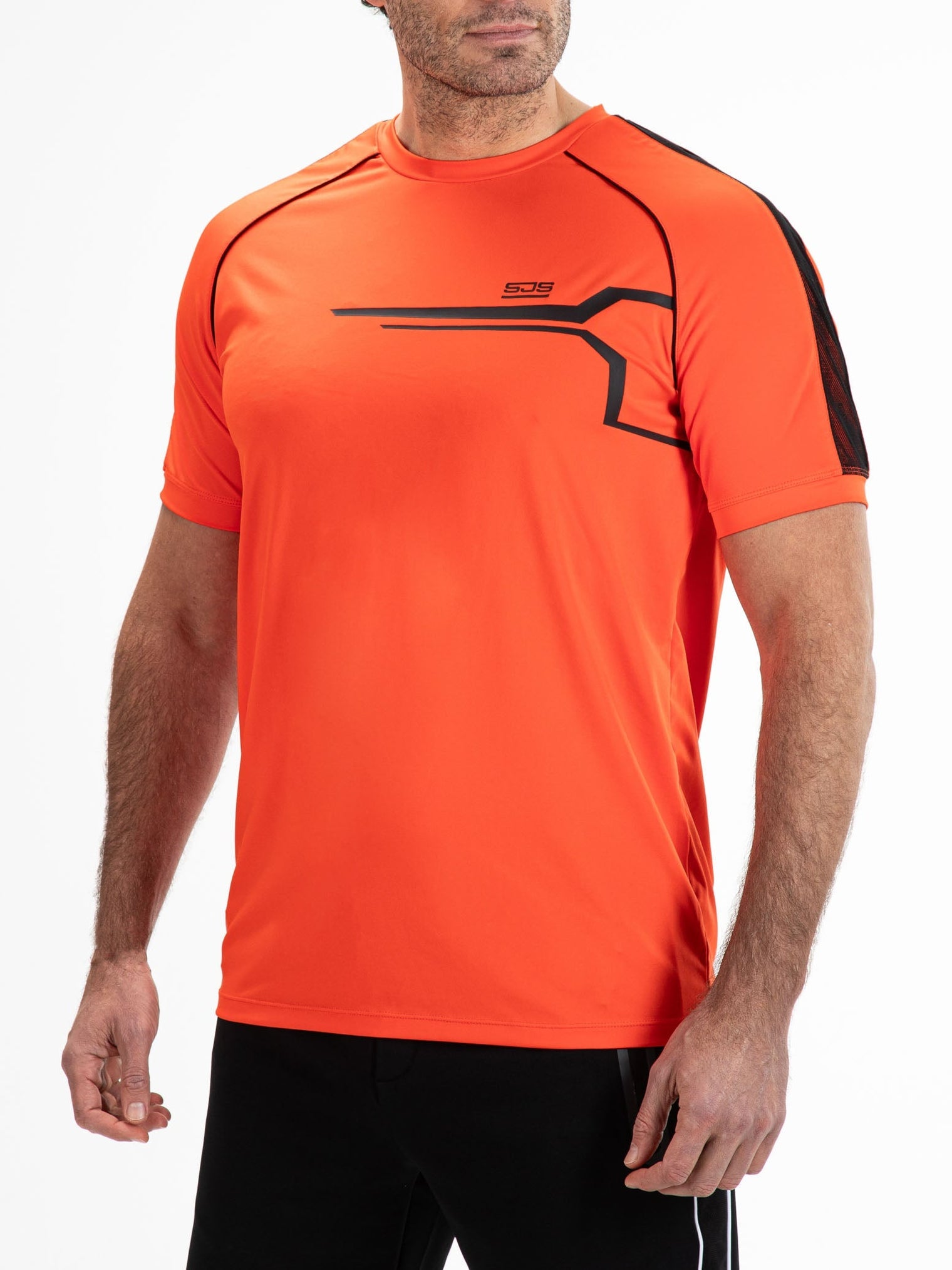 MAXWELL Hot Orange - Man tee - Fitnesskleding - Oranje