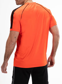MAXWELL Hot Orange - Man tee - Fitnesskleding - Oranje