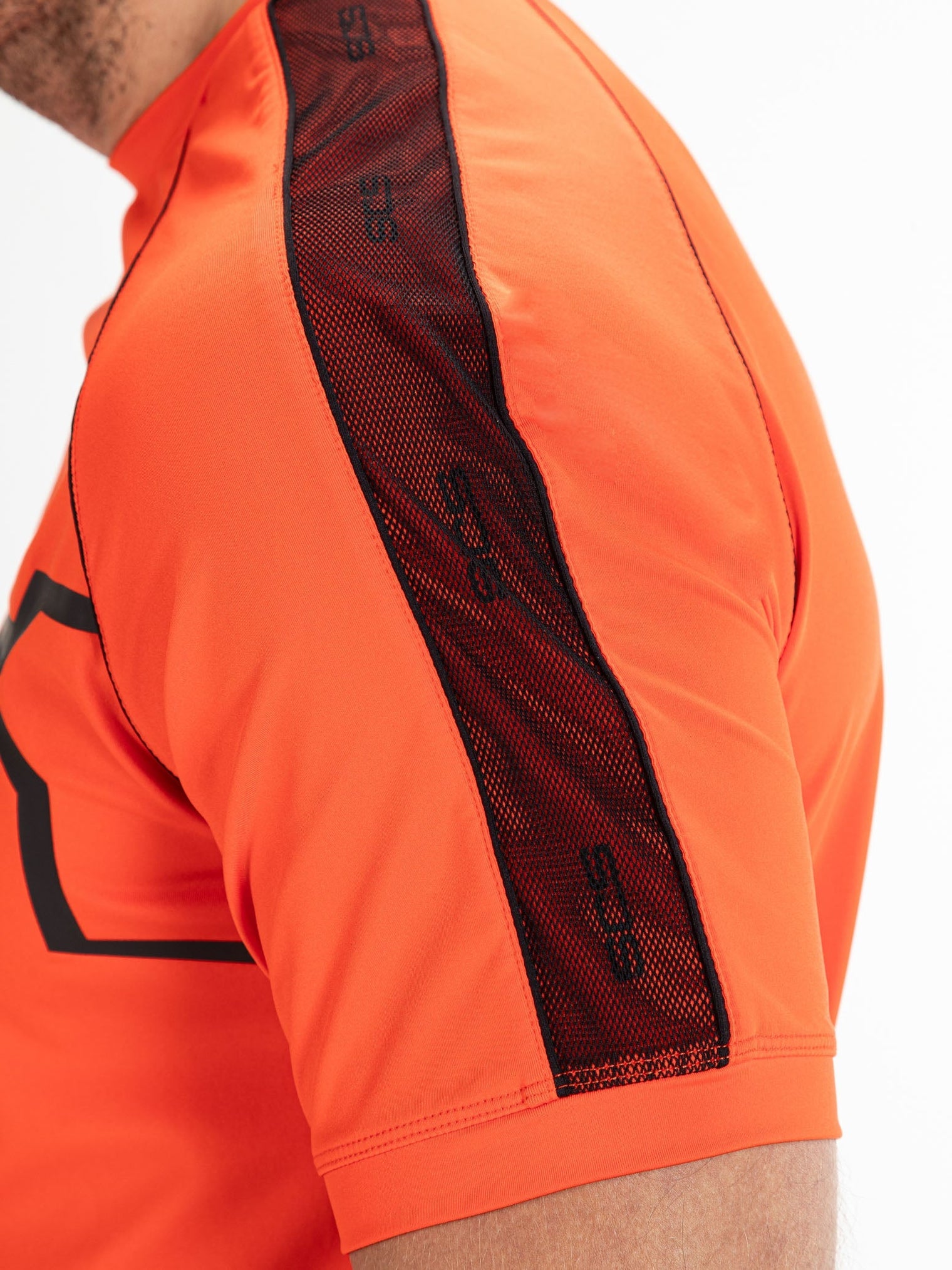 MAXWELL Hot Orange - Man tee - Fitnesskleding - Oranje