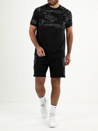 MELBOURNE Black - Man Tee - Fitnesskleding - Zwart
