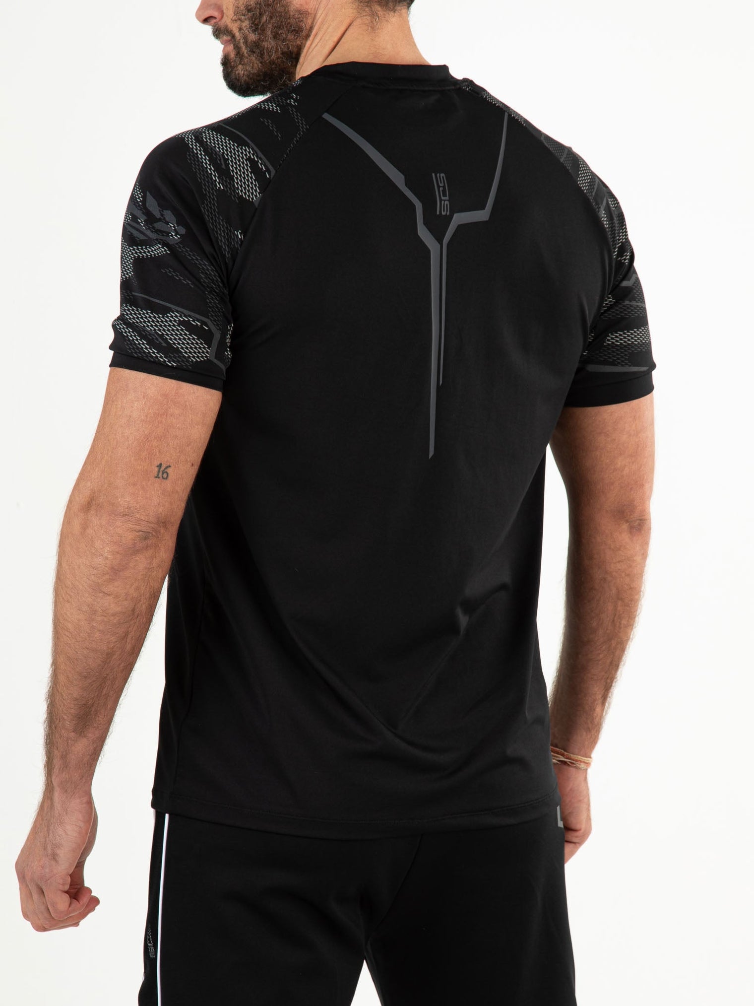 MELBOURNE Black - Man Tee - Fitnesskleding - Zwart