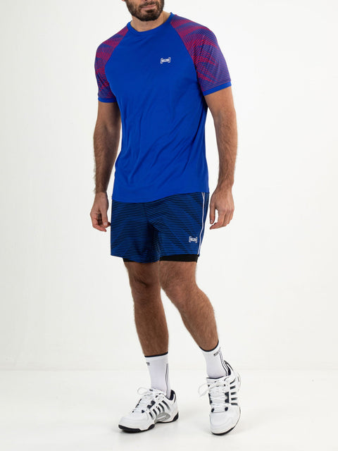 MOSLEY Blue Neon - Mens tee - Padelkleding - Blauw