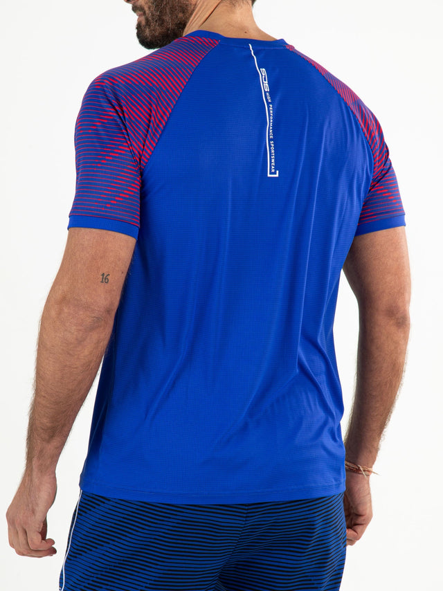 MOSLEY Blue Neon - Mens tee - Padelkleding - Blauw