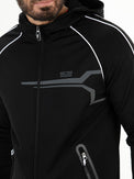PANTHER Black - Man Hooded jacket - Fitnesskleding - Zwart