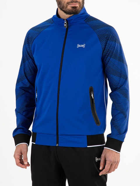 PLUTO Blue Neon - Mens trackjacket - Padelkleding - Blauw