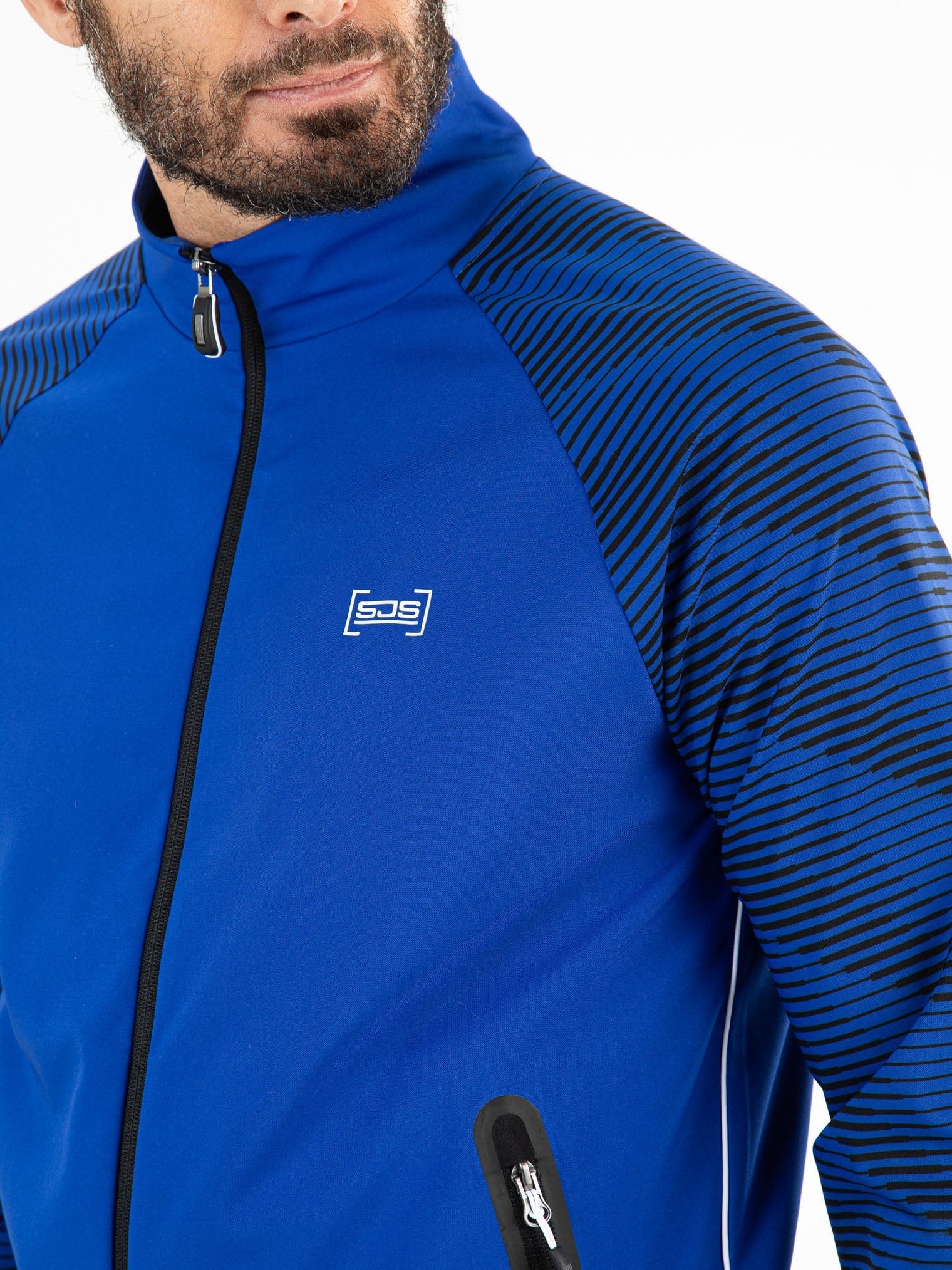 PLUTO Blue Neon - Mens trackjacket - Padelkleding - Blauw