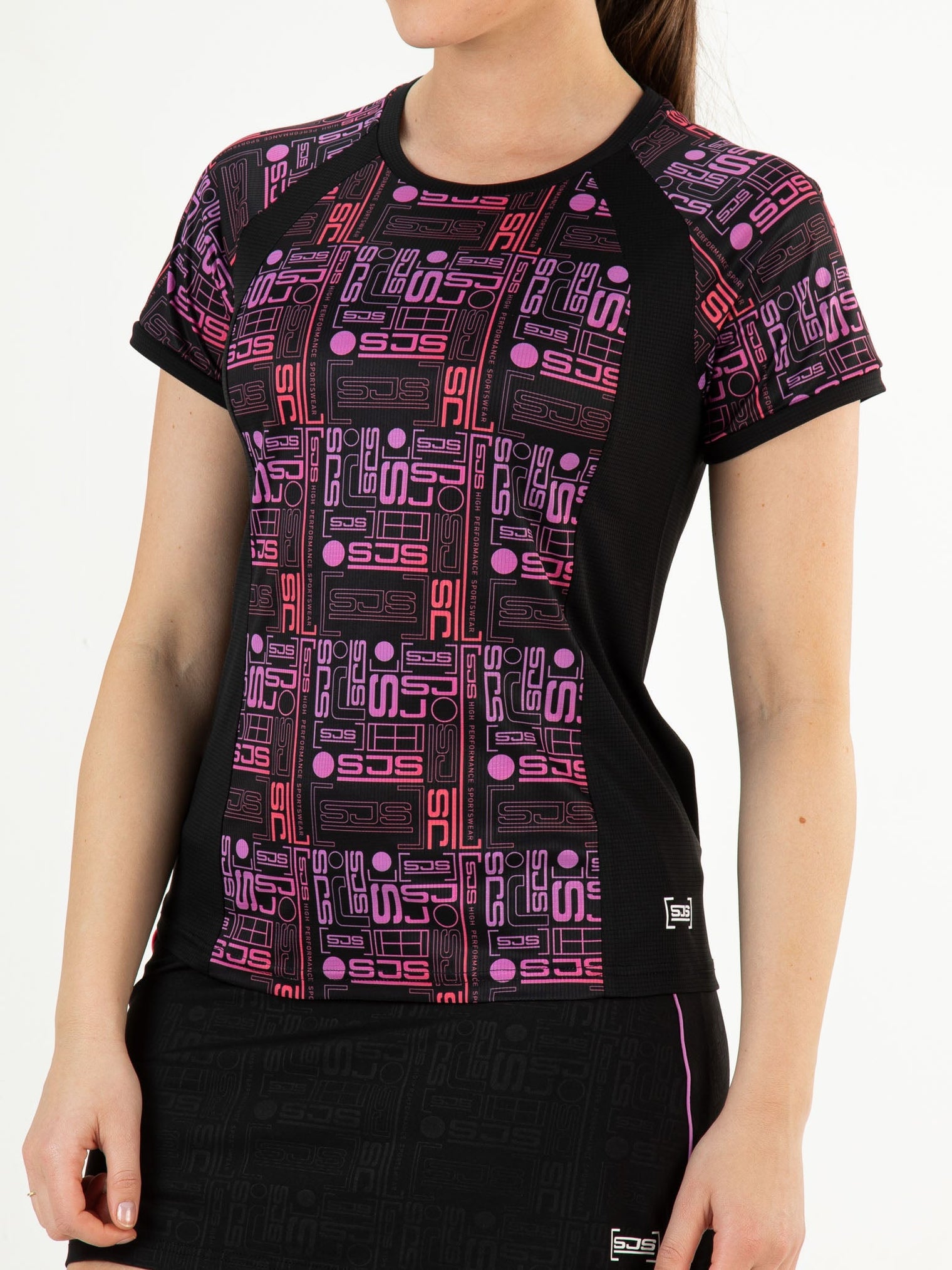 TUESDAY Black - Lady tee - Padelkleding - Zwart