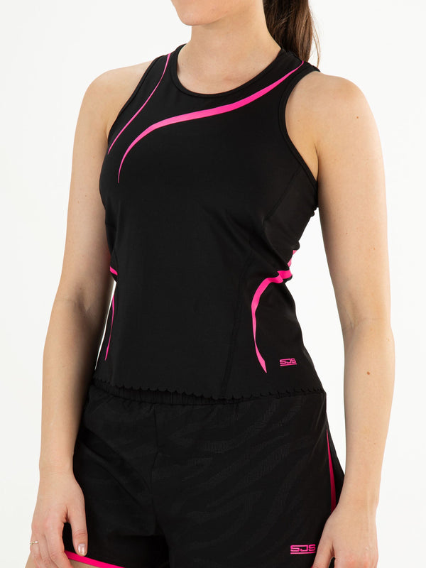 WILLOW Black - Lady singlet - Fitnesskleding - Zwart