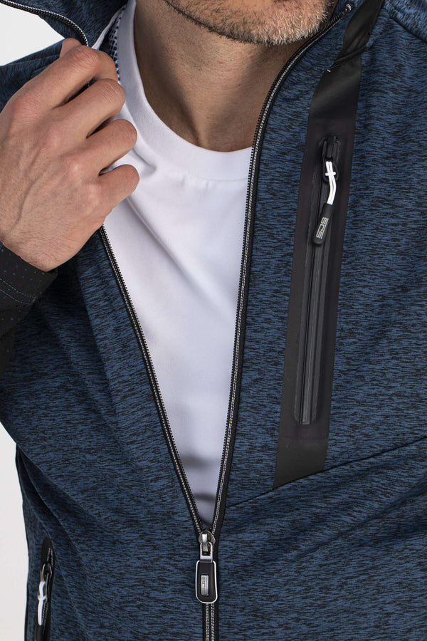 blauw vest mannen voorkant